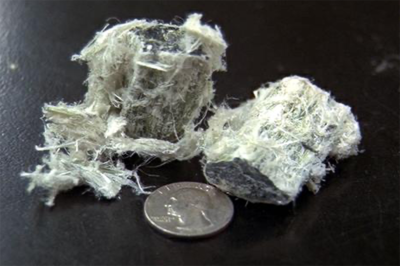 Asbestos closeup