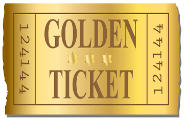 Gold cinema and sale ticket vectors
