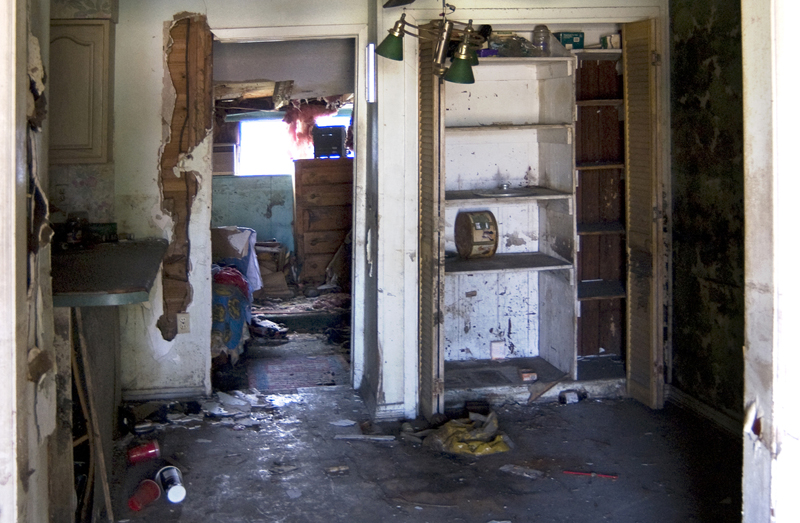 New Orleans - St. Gabriel's Parish - interior of home destroyed by Katrina