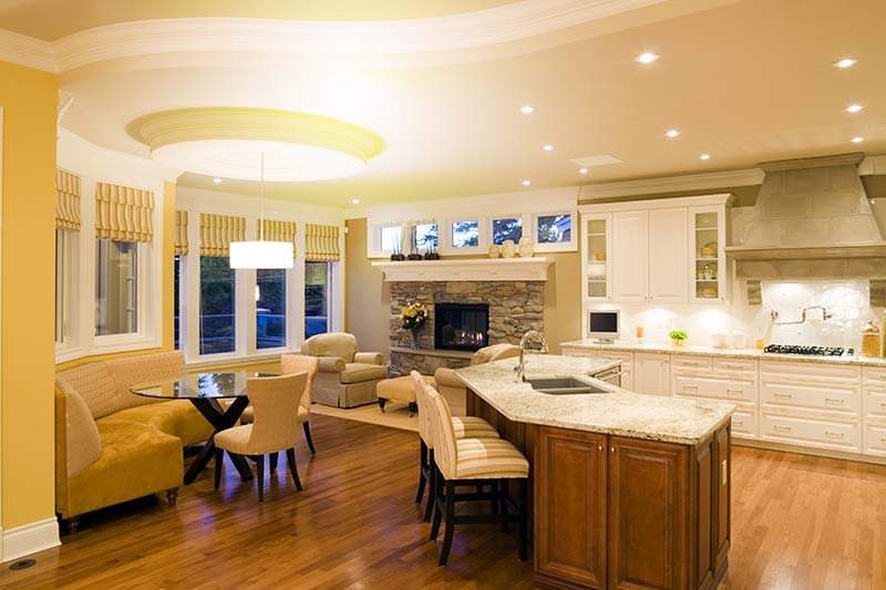 luxury mansion kitchen dining room