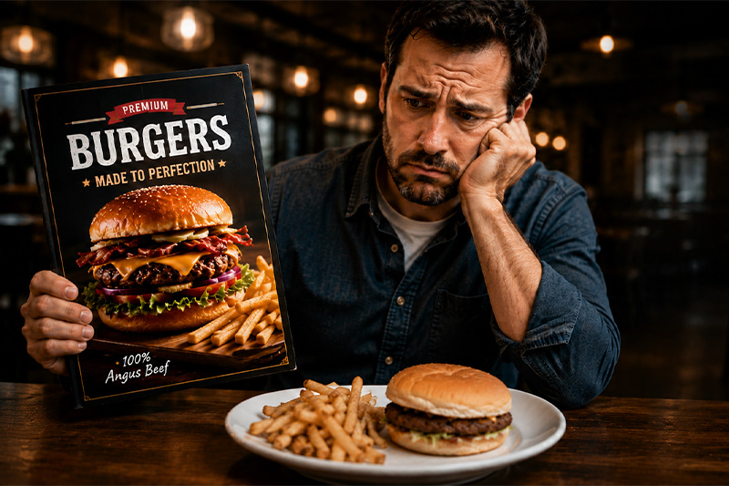 burger and fries