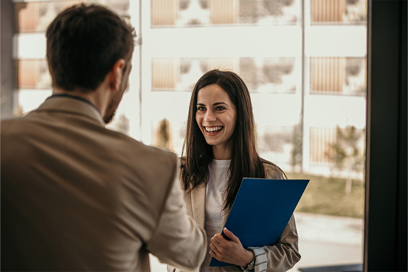 employees talking