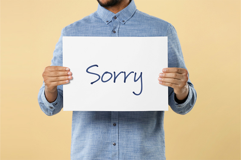 Sorry sign
