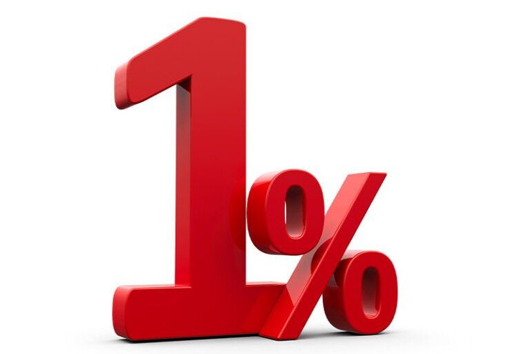 1%