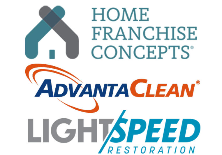 Home Franchise Concepts, AdvantaClean, and Lightspeed Restoration logos