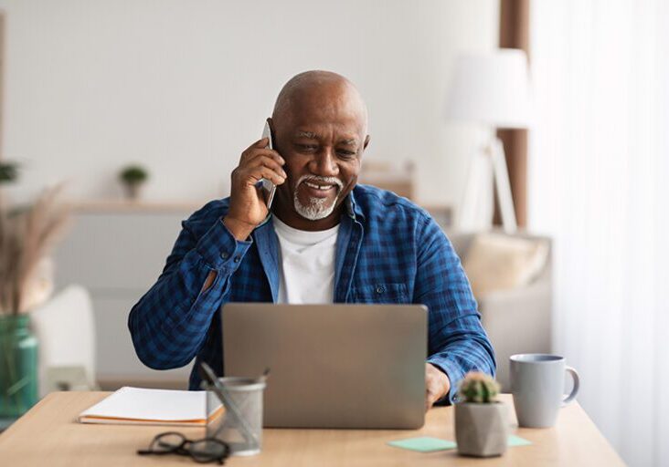man on phone