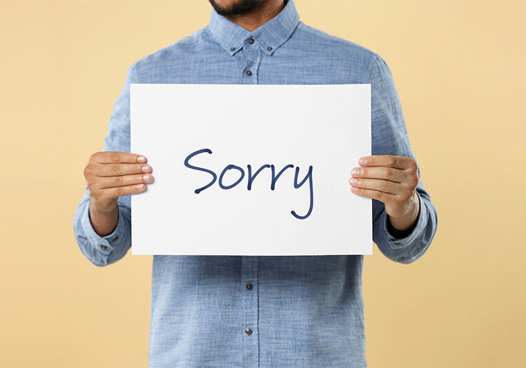 Sorry sign