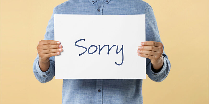 Sorry sign