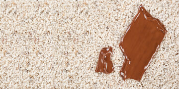Chocolate bar dropped on carpet