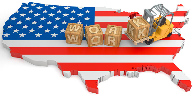 USA with Work blocks