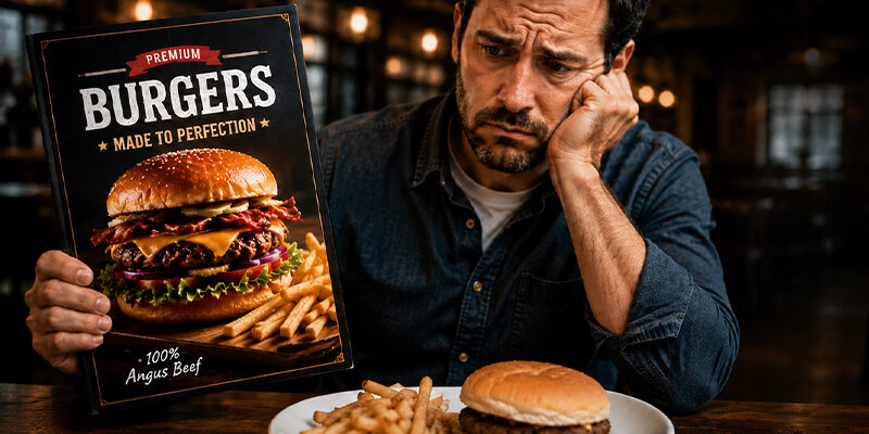 burger and fries