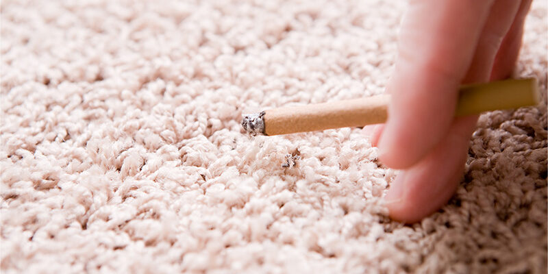 cigarette on carpet