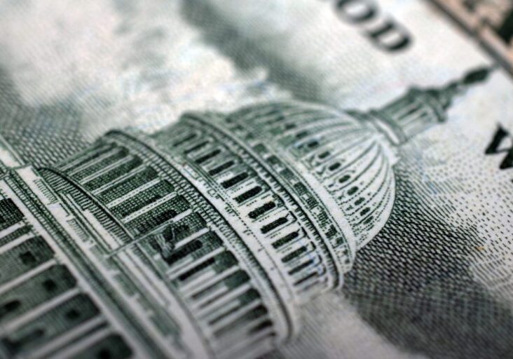 Close up dollar bill