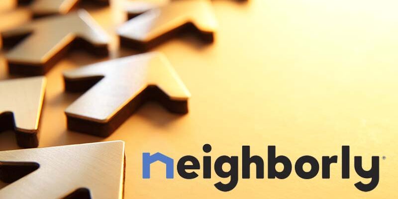 A group of random arrows pointing in the same general direction away from the viewer.  The yellow background provides ample room for copy and text.