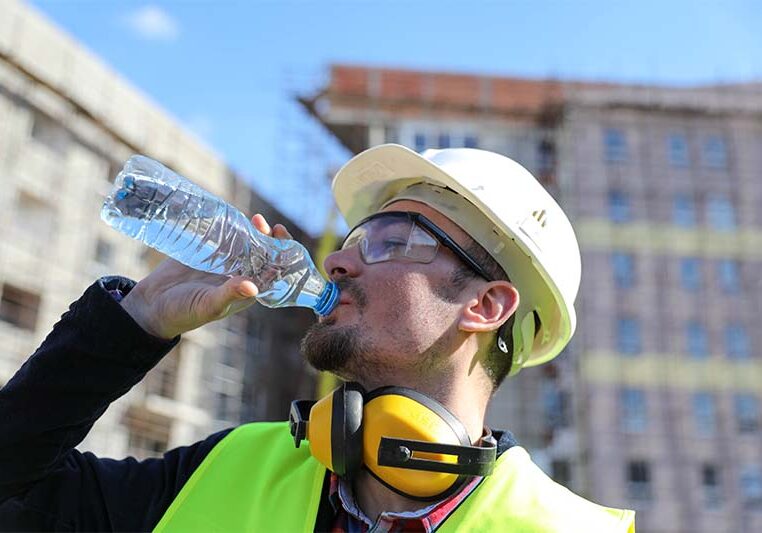 working in the heat